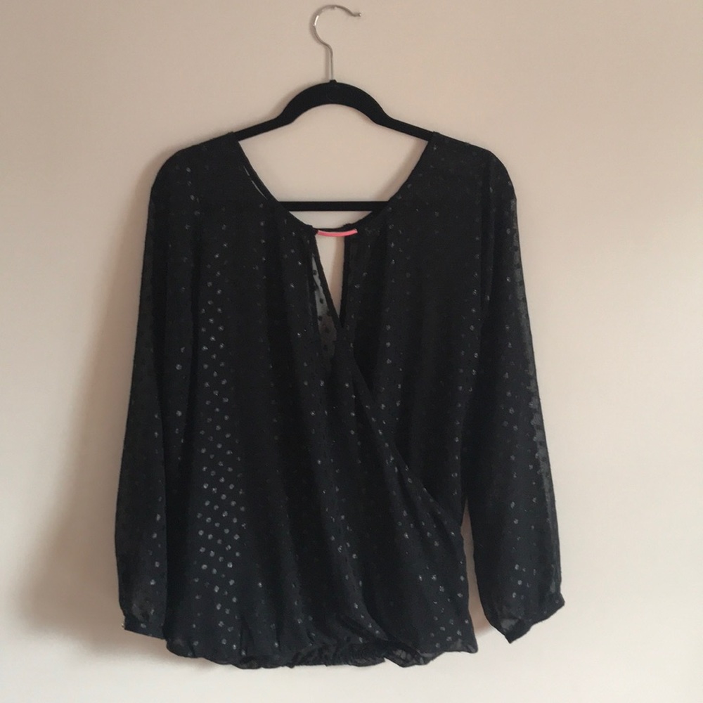 Lane Bryant sheer black top size 14/16